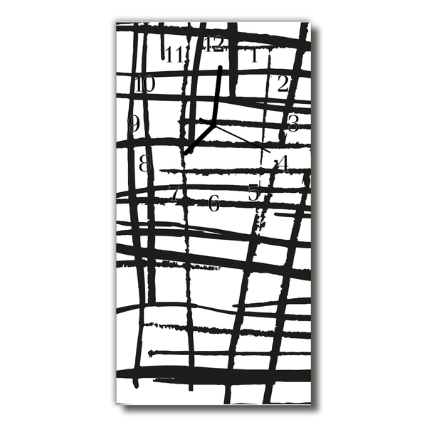 Relógio vertical Linhas de grade de arte coloridas