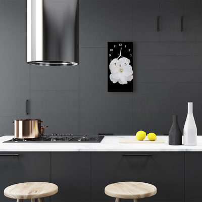 Relógio de vidro vertical Flores Flores coloridas