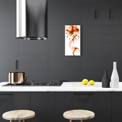 Relógio de vidro vertical Arte Onda de fumaça colorida