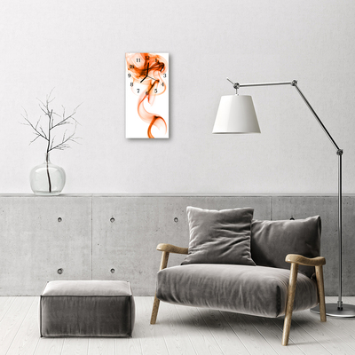 Relógio de vidro vertical Arte Onda de fumaça colorida