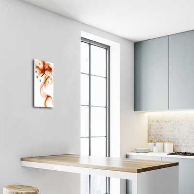 Relógio de vidro vertical Arte Onda de fumaça colorida