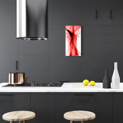 Relógio vertical Arte Gráfica vermelha