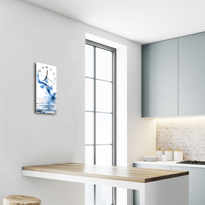 Relógio vertical Arte Fumaça abstrata colorida