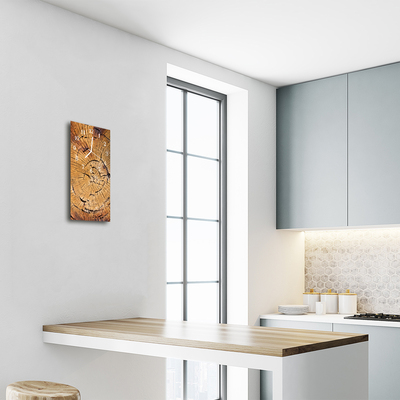 Relógio vertical Grão de madeira marrom