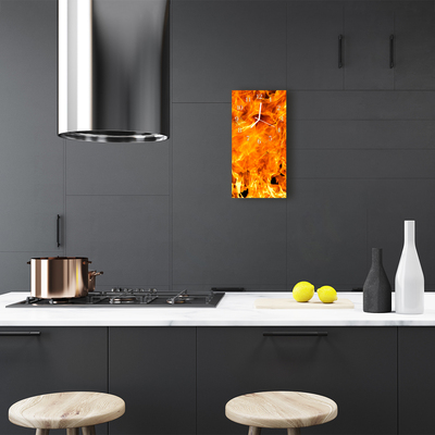 Relógio vertical Fogo, chama colorida