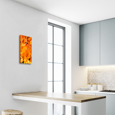 Relógio vertical Fogo, chama colorida