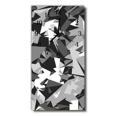 Relógio de vidro vertical Arte Gráfica geometria cinza