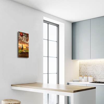 Relógio vertical Cozinha Vinho de uva colorido