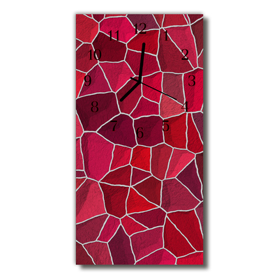 Relógio vertical Padrão gráfico vermelho