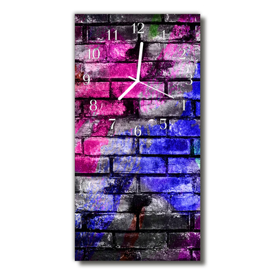 Relógio vertical Spray colorido para parede