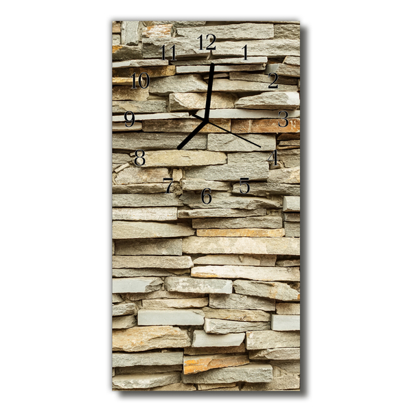 Relógio vertical Parede de tijolos de clínquer bege