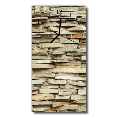 Relógio vertical Parede de tijolos de clínquer bege