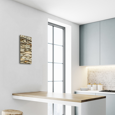 Relógio vertical Parede de tijolos de clínquer bege