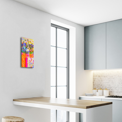 Relógio vertical Caos pintado colorido