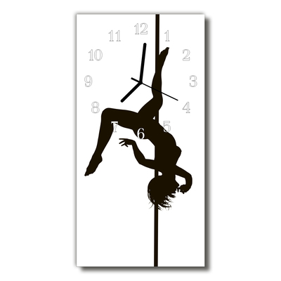 Relógio vertical Dançarina de pole dance colorida
