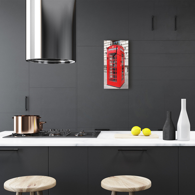 Relógio vertical Cabine telefônica da cidade colorida