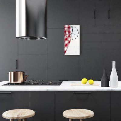 Relógio vertical toalha de mesa de cozinha colorida