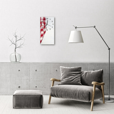 Relógio vertical toalha de mesa de cozinha colorida