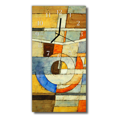 Relógio de vidro vertical Padrão de cor de arte
