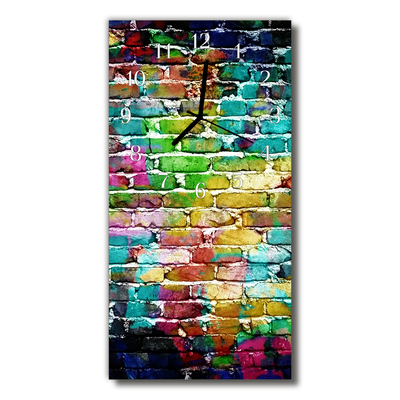 Relógio vertical Paredes coloridas
