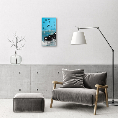 Relógio de vidro vertical Pedras da Natureza coloridas