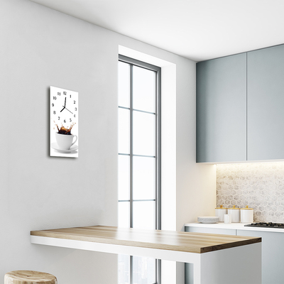 Relógio de vidro vertical Cozinha Café colorido