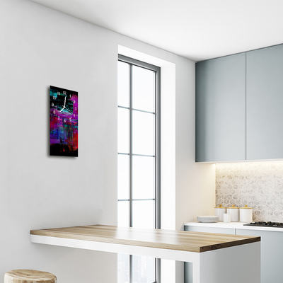 Relógio vertical Arte Impressão pintada colorida