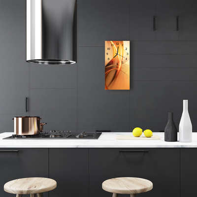 Relógio de vidro vertical Laranja gráfica abstrata