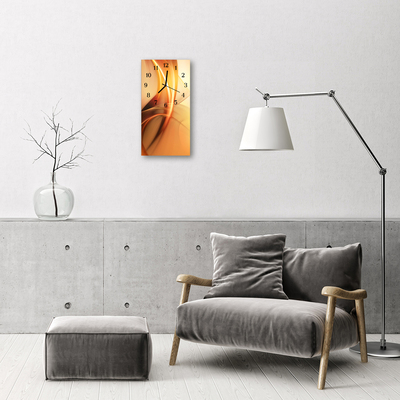 Relógio de vidro vertical Laranja gráfica abstrata