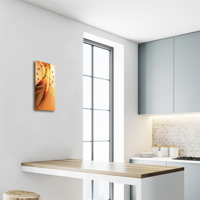 Relógio de vidro vertical Laranja gráfica abstrata