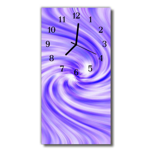 Relógio de vidro vertical Vórtice do Túnel Roxo