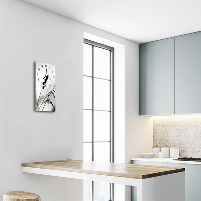 Relógio de vidro vertical Natureza Grão espiga de grama colorida