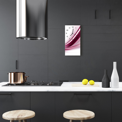 Relógio vertical Arte abstrata gráficos rosa