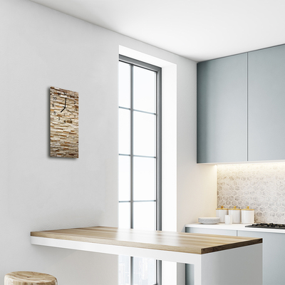 Relógio vertical Pedras decorativas bege