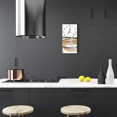 Relógio de vidro vertical Arte Abstração colorida