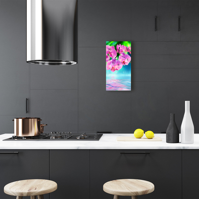 Relógio vertical Flores Orquídeas coloridas