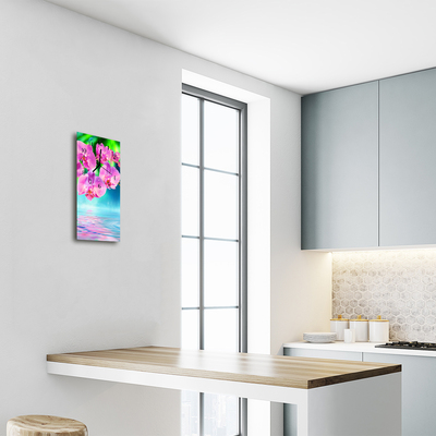 Relógio vertical Flores Orquídeas coloridas