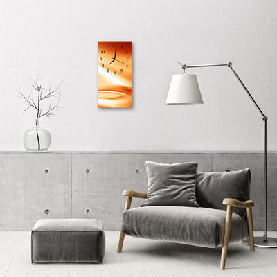 Relógio de vidro vertical Laranja gráfica abstrata