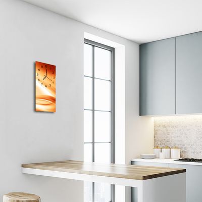 Relógio de vidro vertical Laranja gráfica abstrata