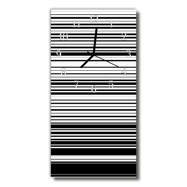 Relógio de vidro vertical Linha Art Belt cinza