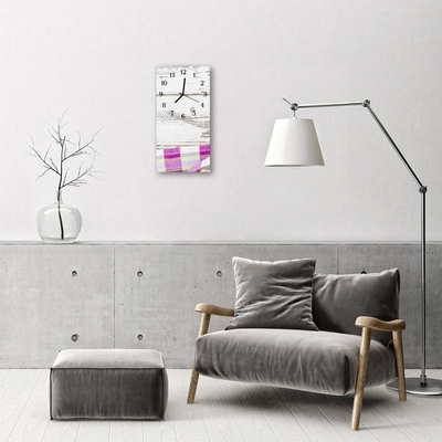 Relógio vertical Toalha de mesa cozinha colorida