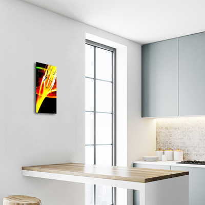 Relógio de vidro vertical Arte gráfica abstrata colorida