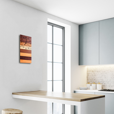 Relógio vertical Arte Madeira Marrom