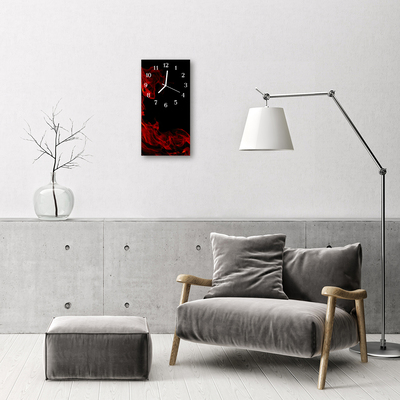 Relógio vertical Fogo, chama colorida