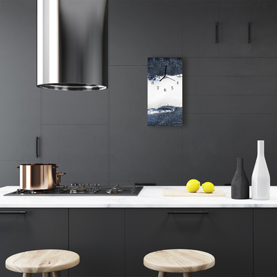 Relógio de vidro vertical Tela de arte colorida