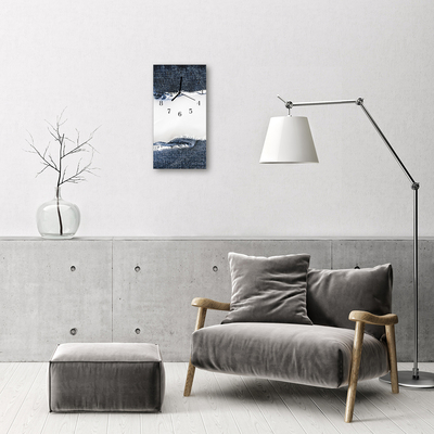 Relógio de vidro vertical Tela de arte colorida