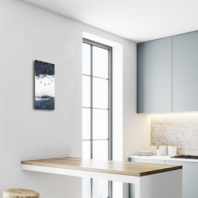 Relógio de vidro vertical Tela de arte colorida