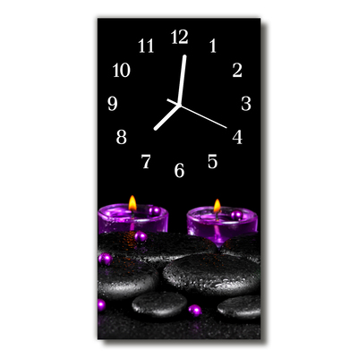 Relógio vertical Pedras coloridas para velas de spa