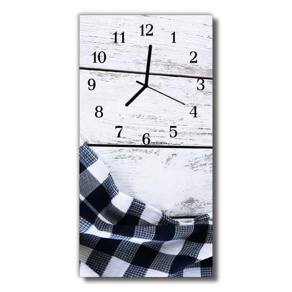 Relógio de vidro vertical Mesa de tecelagem cozinha cinza