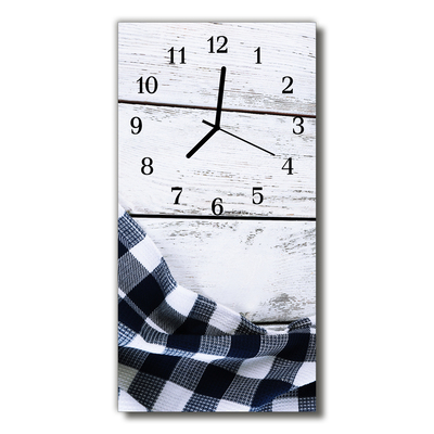 Relógio de vidro vertical Mesa de tecelagem cozinha cinza